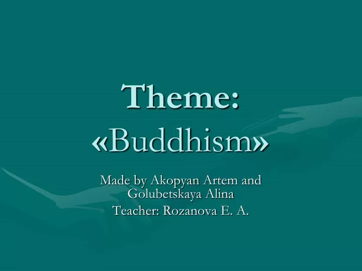 theme buddhism