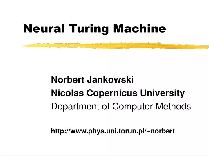 neural turing machine
