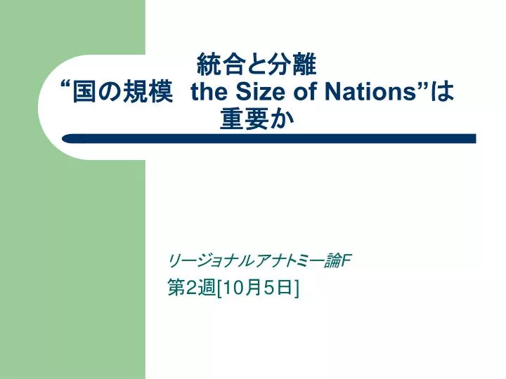 the size of nations