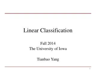 Linear Classification