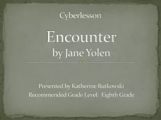 Encounter by Jane Yolen