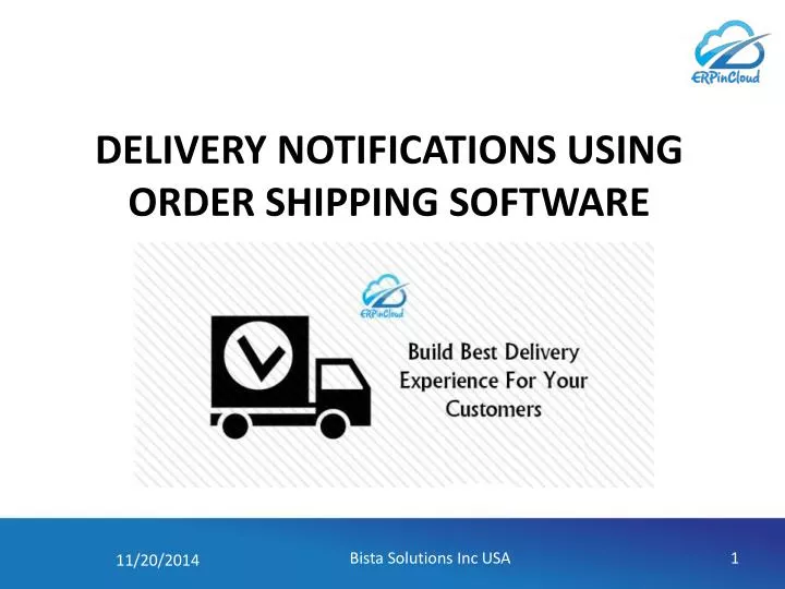 delivery notifications using order shipping software