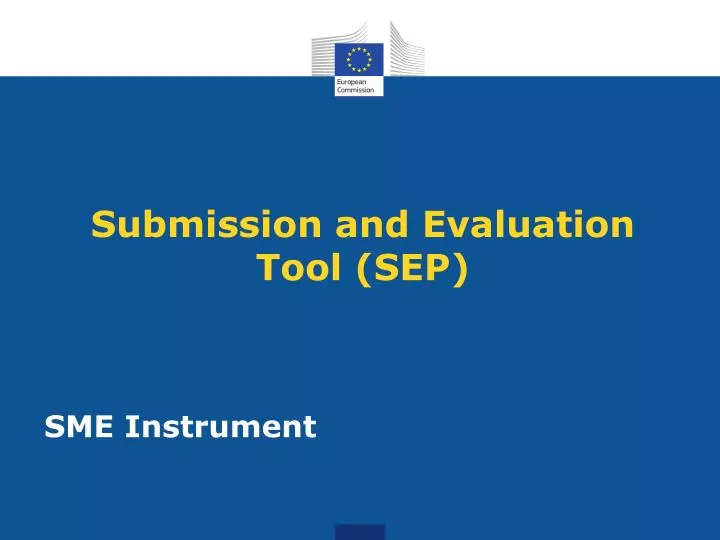 submission and evaluation tool sep