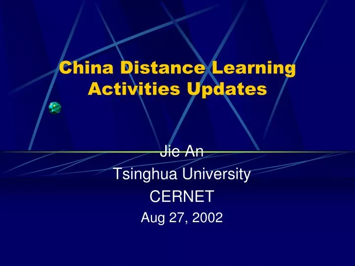 china distance learning activities updates