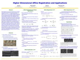 Affine Registration in R m