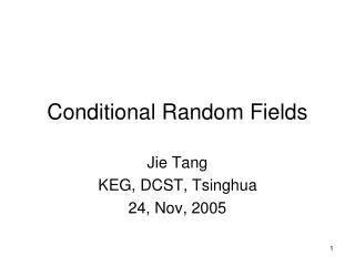 Conditional Random Fields
