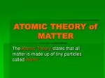Understanding Atomic Theory and the Composition of Matter - slide 1