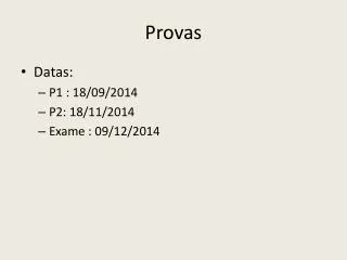 provas