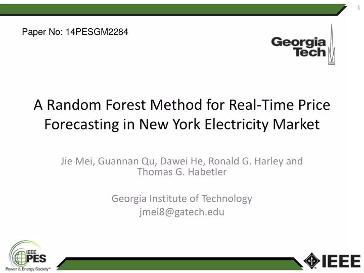 a random forest method for real time price forecasting in new york electricity market