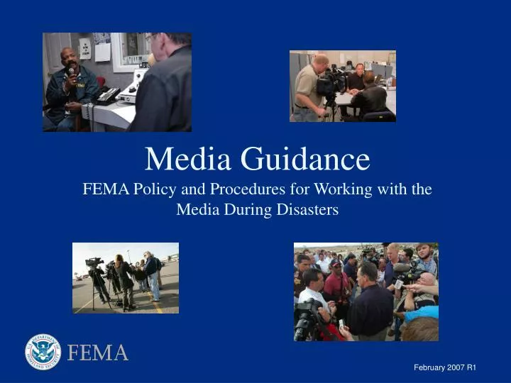 media guidance fema policy and procedures for working with the media during disasters