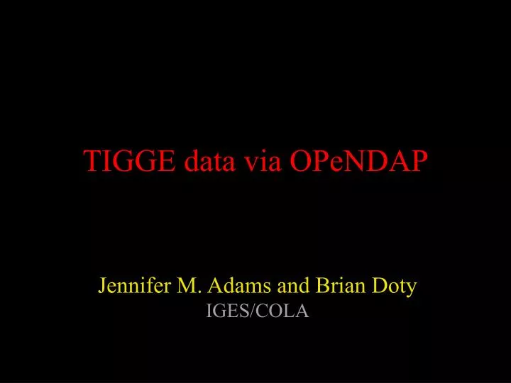 tigge data via opendap