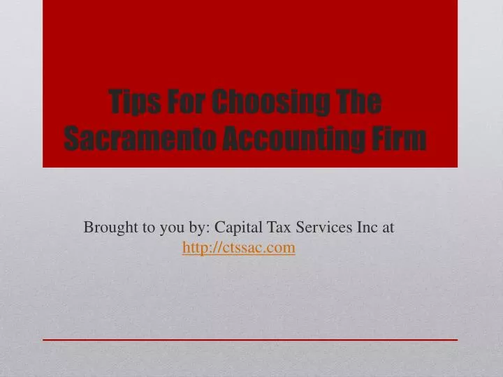 tips for choosing the sacramento accounting firm