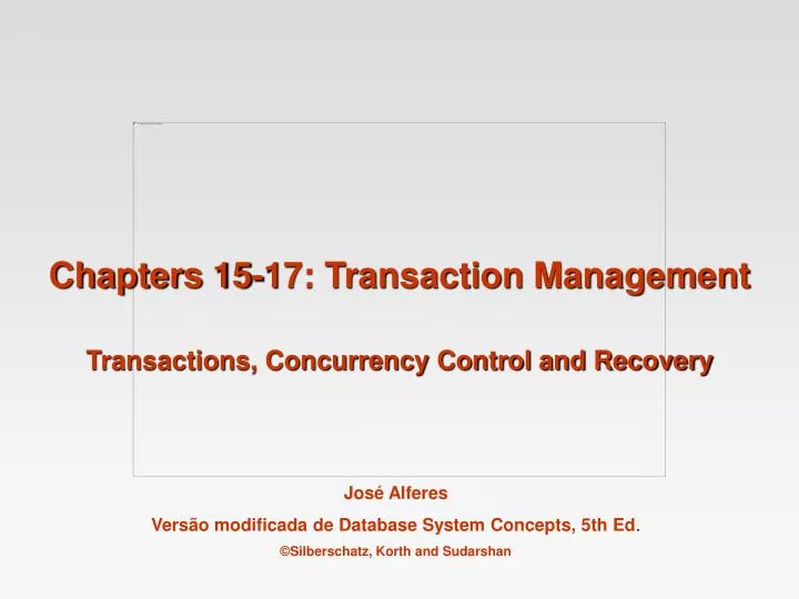 chapters 15 17 transaction management