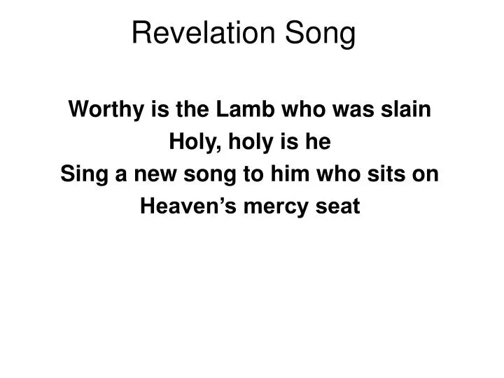 revelation song