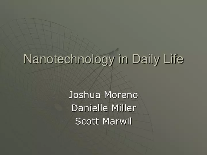 nanotechnology in daily life