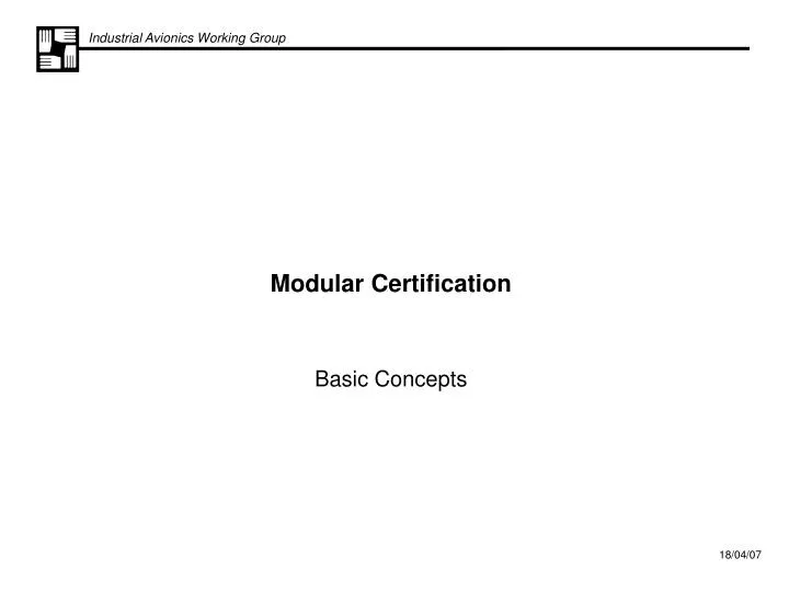 modular certification basic concepts