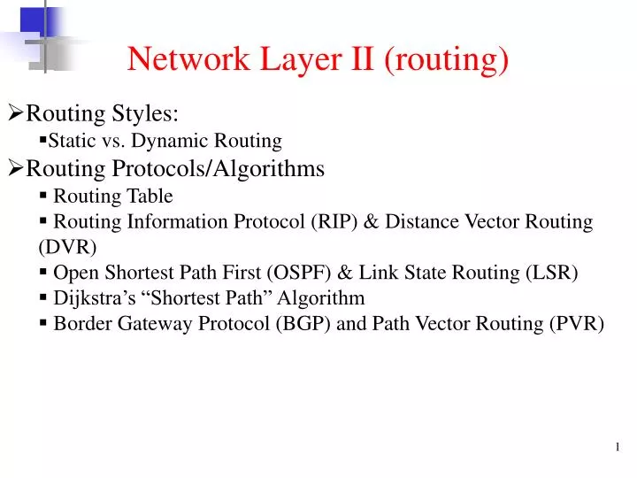 network layer ii routing