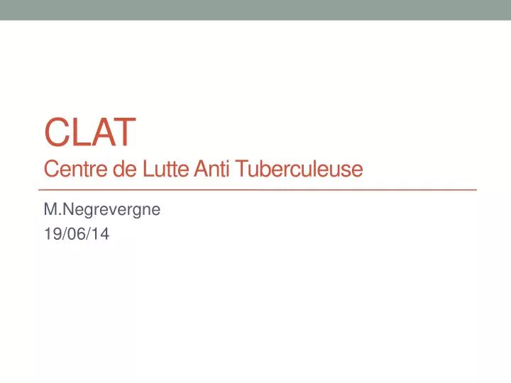 clat c entre de l utte anti tuberculeuse