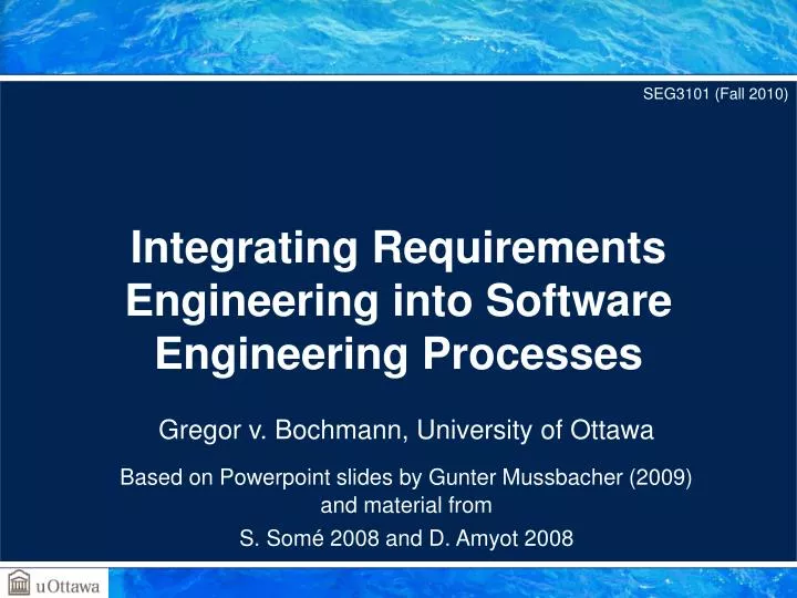 integrating requirements engineering into software engineering processes
