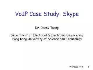 VoIP Case Study: Skype