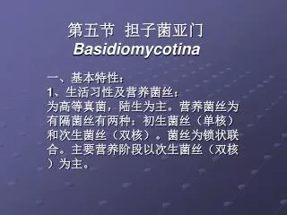 basidiomycotina