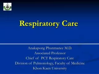 PPT - Respiratory Care Modalities PowerPoint Presentation, Free ...