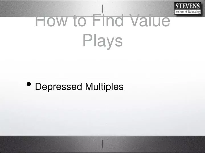 how to find value plays