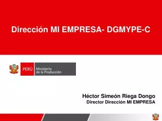 Héctor Simeón Riega Dongo Director Dirección MI EMPRESA