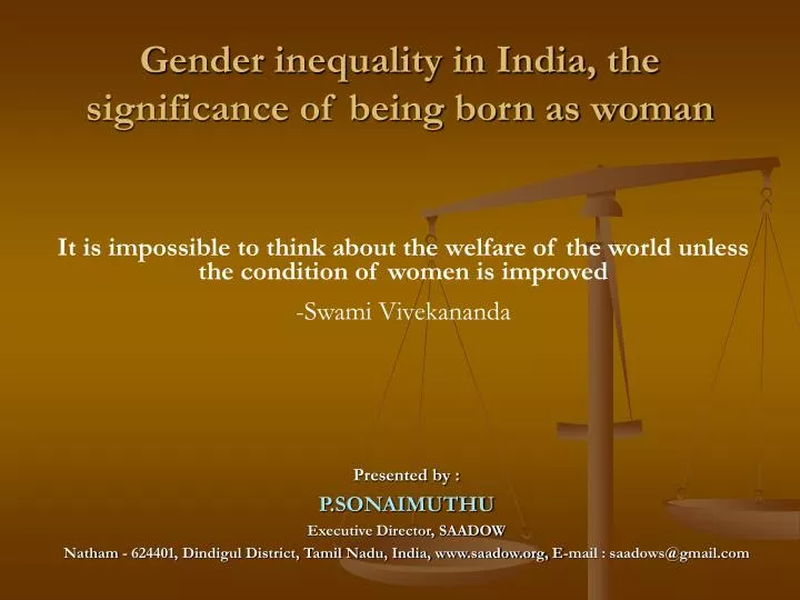 gender inequality in india the significance of being born as woman