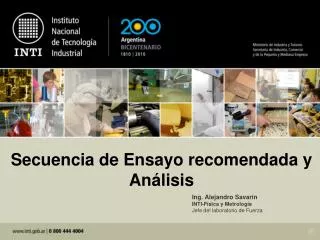 secuencia de ensayo recomendada y an lisis