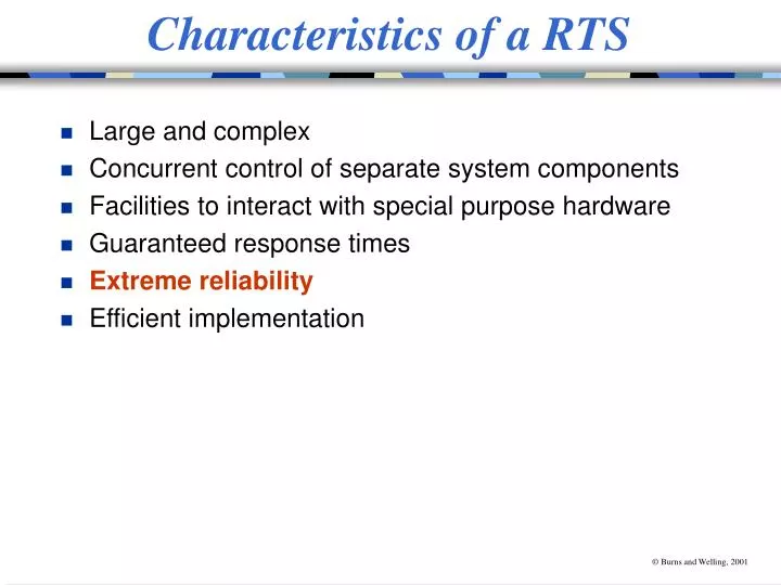 characteristics of a rts