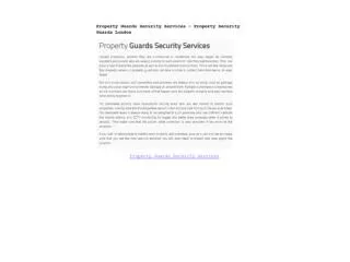 property guards security services