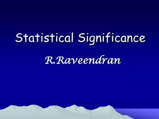 Statistical Significance