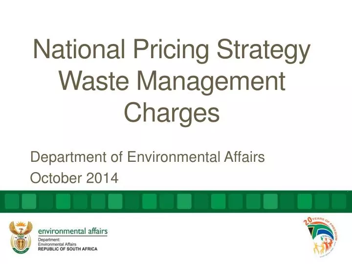 national pricing strategy waste management charges
