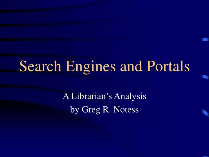 search engines and portals