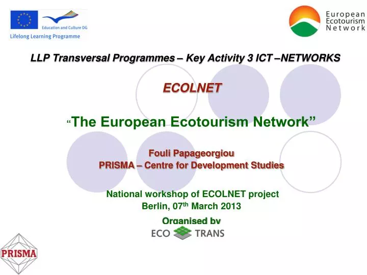 llp transversal programmes key activity 3 ict networks