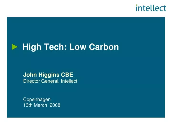 high tech low carbon