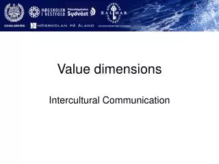 Value dimensions