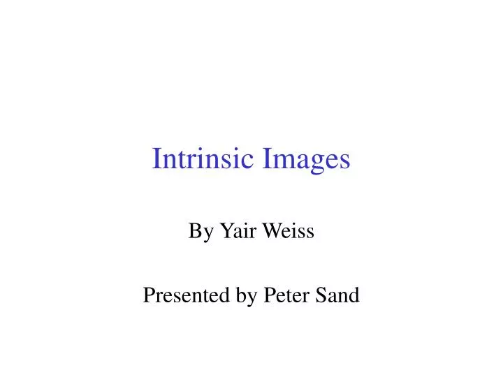 intrinsic images