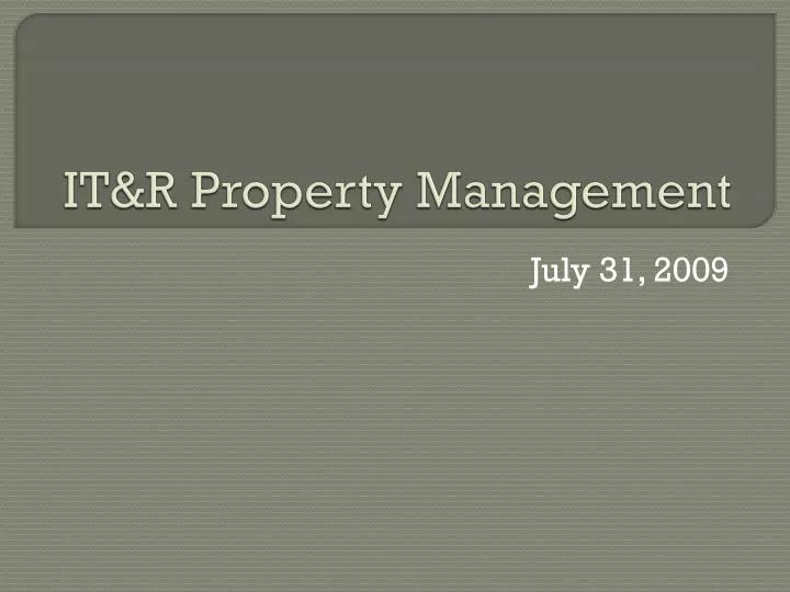 it r property management
