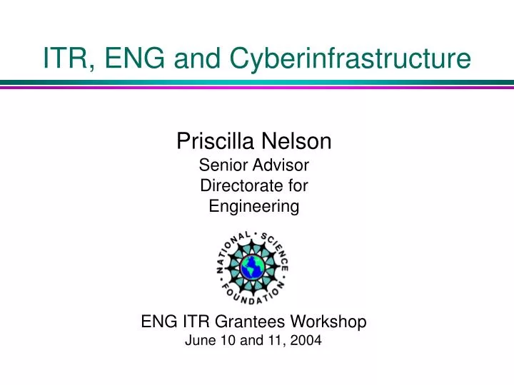 itr eng and cyberinfrastructure