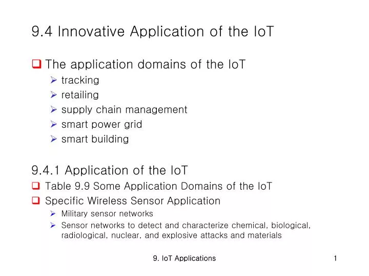 9 4 innovative application of the iot
