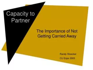 Capacity to Partner