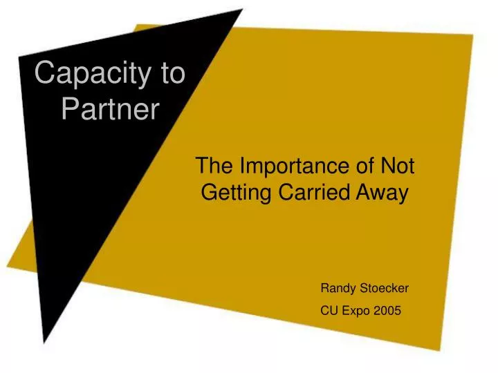 capacity to partner