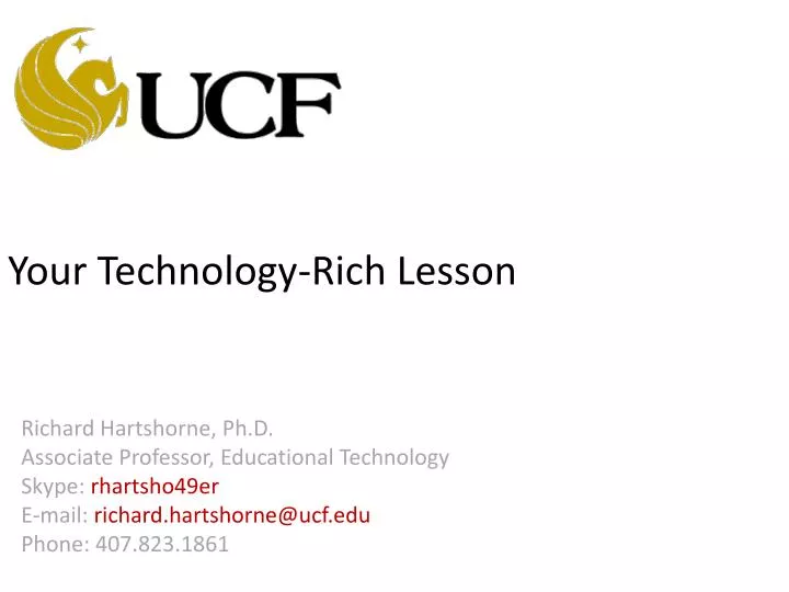 your technology rich lesson