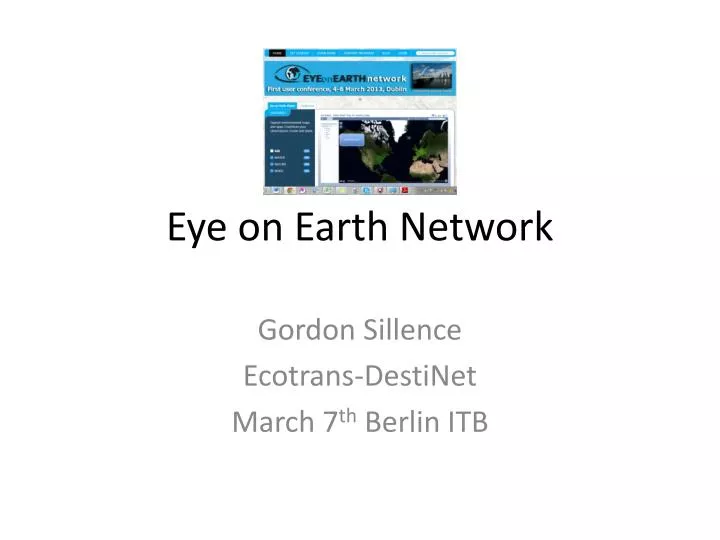 eye on earth network