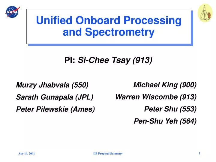 unified onboard processing and spectrometry