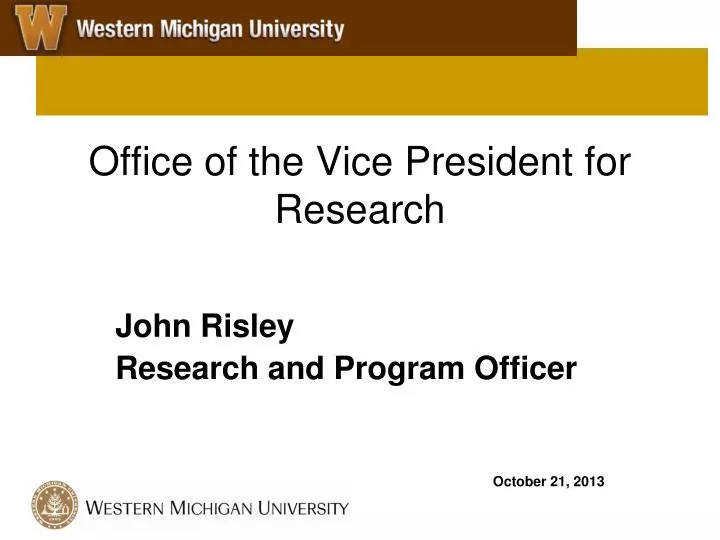 office of the vice president for research