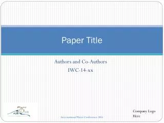 Paper Title