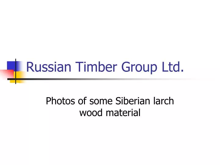 russian timber group ltd